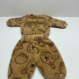 Disney Brown Bear Pattern Kids Footie